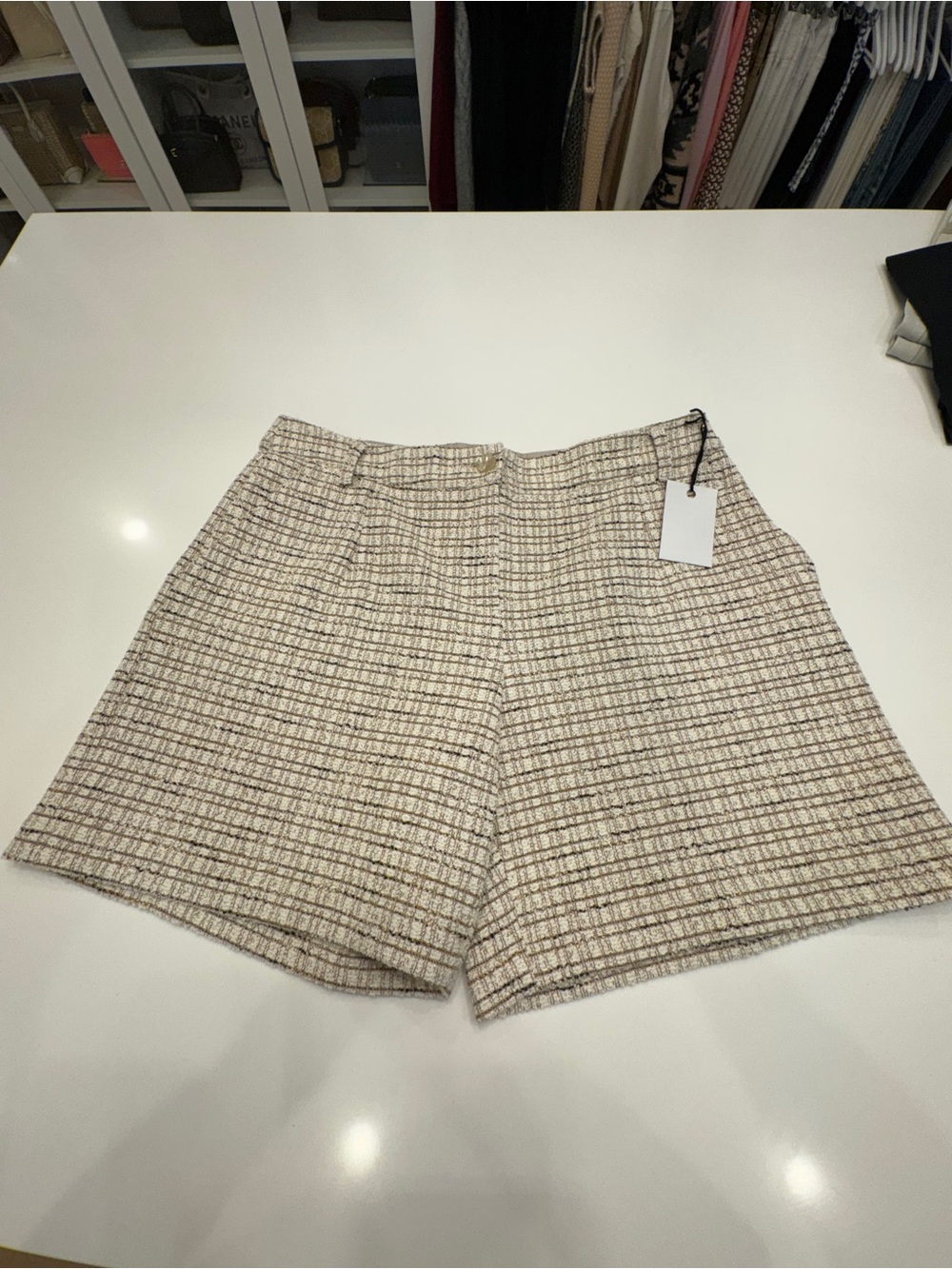 Jennifer Tattanelli collection tweed shorts